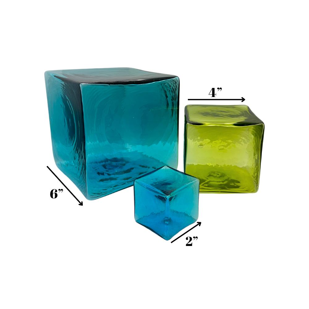 Cube/set 3-Aqua-Lime-Aqua