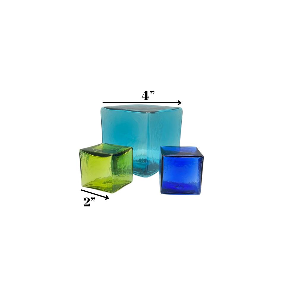 Cube/set 3-Aqua Lime & Cobalt