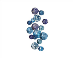 Decorative colored glass wall spheres