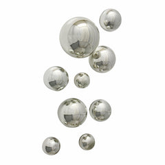 BASIC SILVER WALL SPHERES S/9
