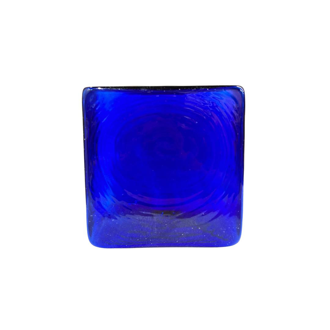 Decorative colores glass hollow cube