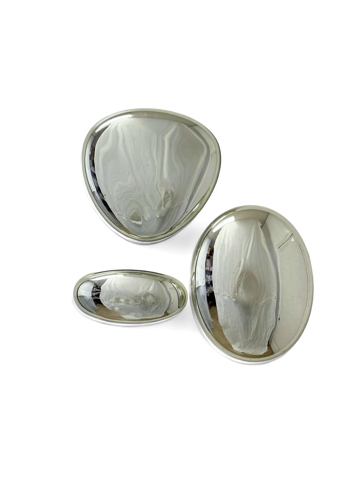 Silver Stone set of 3