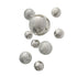 SILVER&WHITE WALL SPHERES S/9