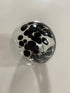 SPHERE - 3" Clear w/ Black Dot & Dash - Worldly Goods Too