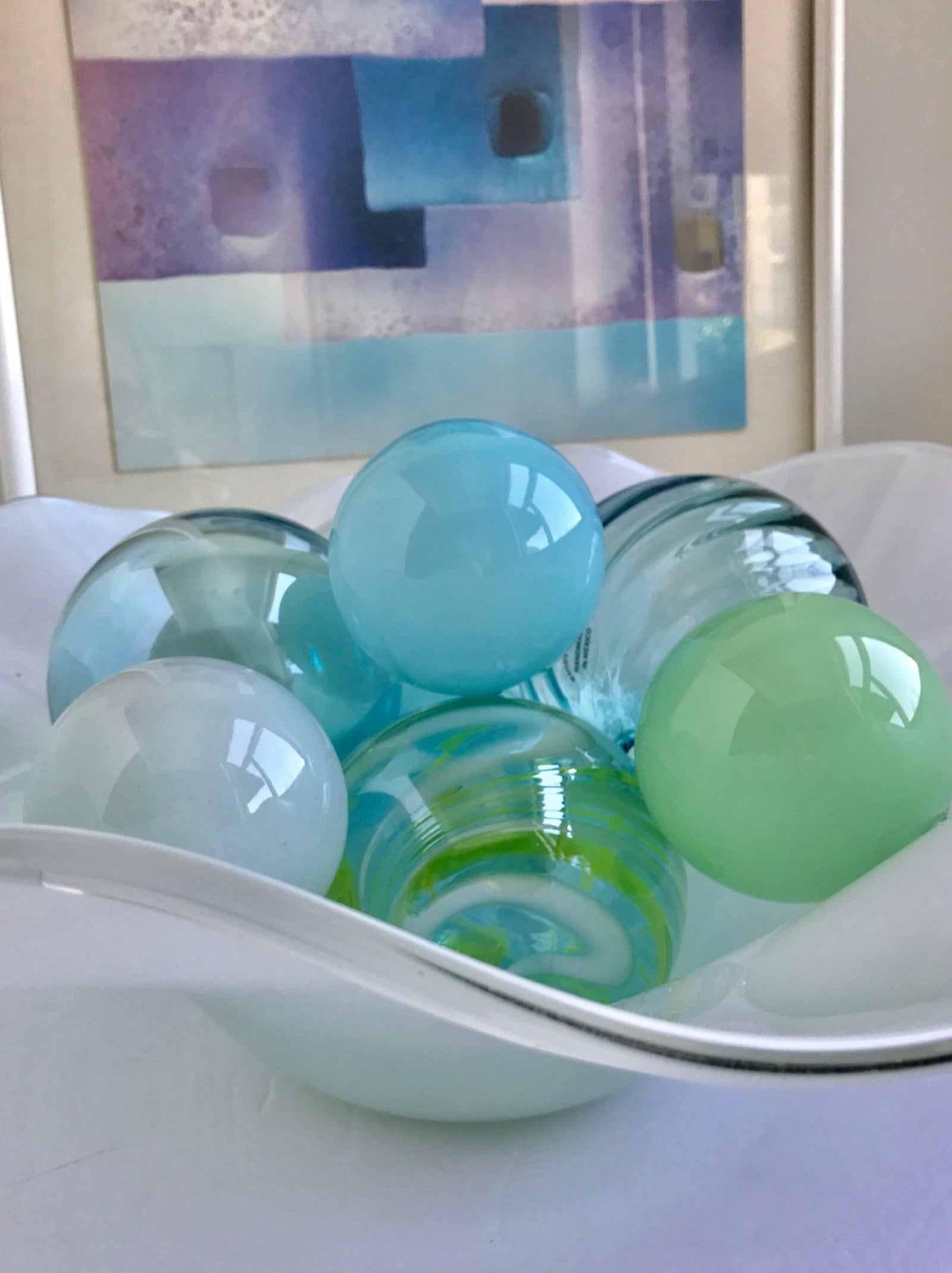 Glass Balls Sphere Set of 5-CHEERFUL - Worldly Goods Too