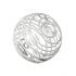 4.5"  CLEAR W/WHITE THREADS Glass Ball - Worldly Goods Too