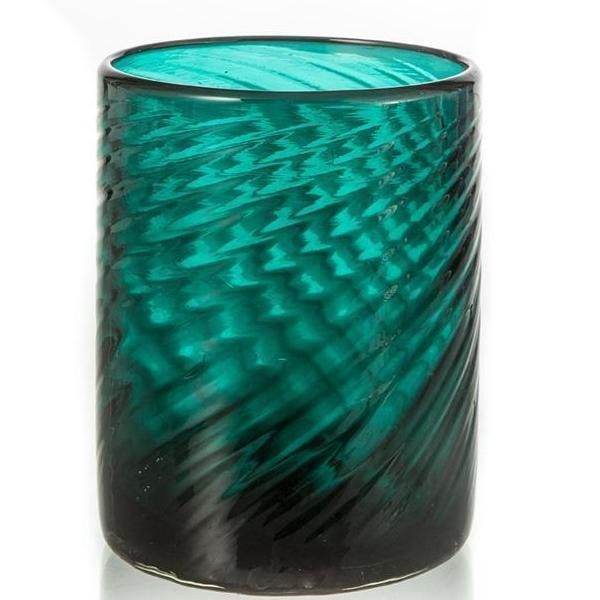 Tumblers-Twirled Teal Set/4 - Worldly Goods Too