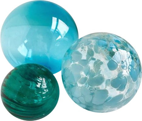 Aqua Glass Balls 