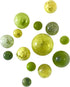 LEMON TWIST GLASS BALLS WALL SPHERES-14PC - Worldly Goods Too