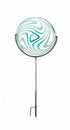 SUN DISC w/GARDEN STAND - TEAL SWIRL - Worldly Goods Too